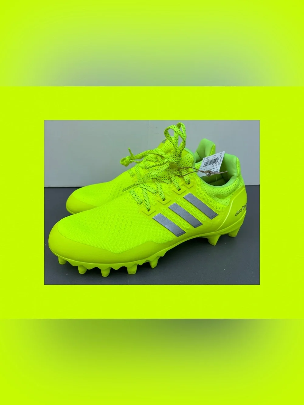 Adidas Men's SIZE 11 UltraBoost Football Cleats Solar Yellow NEW!!